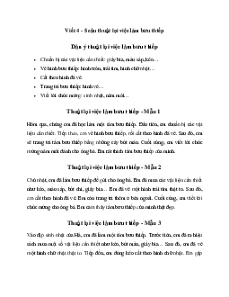 Tập làm văn lớp 2: Viết 4 - 5 câu thuật lại việc làm bưu thiếp | Chân trời sáng tạo