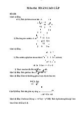 Đề thi tham khảo đại số tuyến tính | Môn toán cao cấp