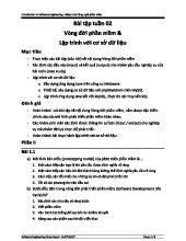 [ TỔNG HỢP ] BÀI TẬP Vòng đời phần mềm & Lập trình với cơ sở dữ liệu | Trường Đại học Hải Phòng