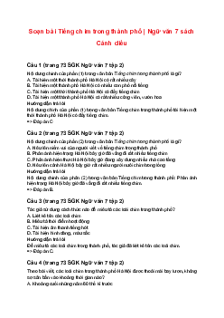 Soạn bài Tiếng chim trong thành phố | Ngữ văn 7 sách Cánh diều