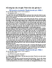 Kể sáng tạo câu chuyện Thanh âm của gió lớp 5 - Tiếng việt 5