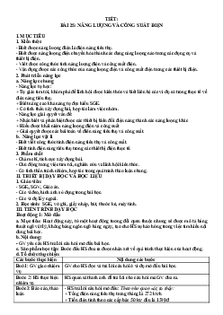 Bài 25: Năng lượng và công suất điện | Giáo án Vật Lí 11 Kết nối tri thức