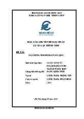 Báo cáo chuyên đề: Xây dựng Website bán cây quả - Cơ sở lập trình web | Đại học Điện lực