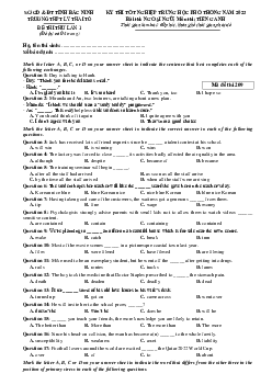 Đề thi thử tốt nghiệp Tiếng Anh 2023 THPT Lý Thái Tổ - Lần 1 (có đáp án)