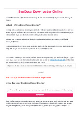 Hướng Dẫn Sử Dụng Studocu Downloader Cho Học Sinh