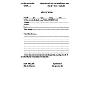 BẢN TỰ KHAI CỦA NGƯỜI THAM GIA TỐ TỤNG TẠI TÒA ÁN