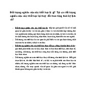 Triết Học: Đối Tượng Nghiên Cứu và Sự Thay Đổi Theo Thời Gian