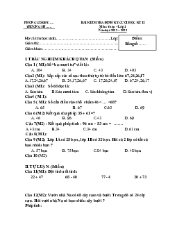 Đề thi học kì 2 lớp 1 năm 2022 - 2023 | Toán 1 | Cánh diều | đề 6