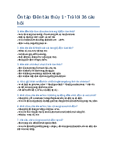 Ôn tập Điện tàu thủy 1 - Trả lời 36 câu hỏi