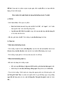 Viết văn bản nghị luận về một tác phẩm truyện