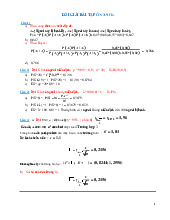 Lời giải bài tập ôn XSTK | Đại học Tây Đô