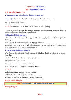 Chuyên đề tập hợp số hữu toán lớp 7 (có lời giải chi tiết)