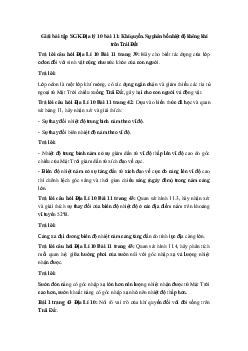 Giải bài tập SGK Địa lý 10 bài 11: Khí quyển - Sự phân bố nhiệt độ không khí trên Trái đất