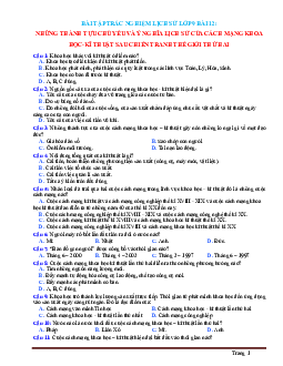 TOP 20 câu trắc nghiệm Lịch Sử 9 bài 12: Những thành tựu chủ yếu và ý nghĩa lịch sử của cách mạng khoa học-kĩ thuật sau Chiến tranh thế giới thứ hai (có đáp án)