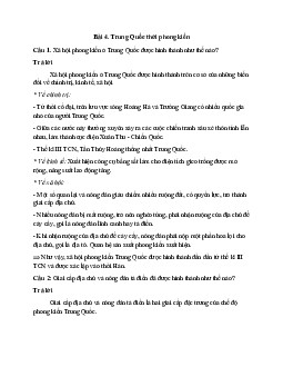 Bài giảng chương 4: Trung Quốc thời phong kiến