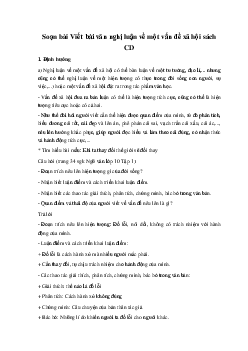 Soạn bài Viết bài văn nghị luận về một vấn đề xã hội lớp 10 sách Cánh Diều