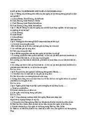 Bài tập trắc nghiệm môn Chủ nghĩa xã hội khoa học | Trường Đại học Mở Hà Nội