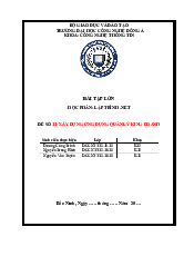 Xây dựng ứng dụng quản lý kinh doanh môn Lập trình net | Đại học Công nghệ Đông Á