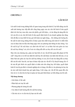 Lý thuyết Chương 3 Thương mại quốc tế : Lãi suất