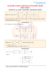 Giải Đề Cương Môn Đại Số Tuyến Tính  | Đại học Bách Khoa Hà Nội