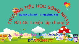 Giáo án điện tử Toán 2 Chương 2 Cánh diều: Luyện tập chung trang 92 (tập 1)