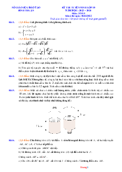 Đề thi tuyển sinh vào lớp 10 năm học 2023-2024 môn toán Sở GD Bình Thuận (có đáp án và lời giải chi tiết