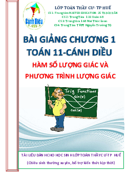 Bài giảng hàm số lượng giác và phương trình lượng giác Toán 11 Cánh Diều