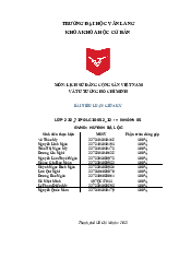 Bài tiểu luận giữa kỳ - Lịch sử đảng | Đại học Văn Lang