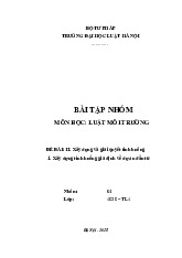 Đề cương môn Luật môi trường - Trường Đại học lao động -  xã hội
