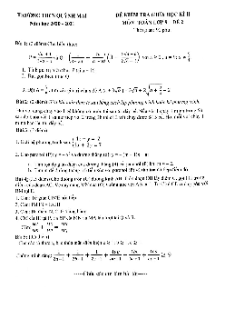 Đề kiểm tra giữa kì 2 Toán 9 năm 2020 – 2021 trường Quỳnh Mai – Hà Nội