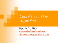 Tổng hợp bài giảng môn Cấu trúc dữ liệu và thuật toán_Thầy Nguyễn Duy Hiệp| Bài giảng môn Cấu trúc dữ liệu và thuật toán| Trường Đại học Bách Khoa Hà Nội