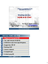 Bài giảng chương 1 môn học Mạng máy tính | Đại học Nguyễn Tất Thành