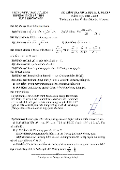 Đề thi giữa kì 1 Toán 9 năm 2021 – 2022 trường M.V. Lômônôxốp – Hà Nội