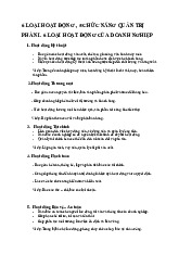 Quản trị học đại cương.  6 Loại hoạt động và 5 chức năng quản trị
