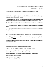 Key to Pre Lab 3 - Chemistry Laboratory | Trường Đại học Quốc tế, Đại học Quốc gia Thành phố HCM