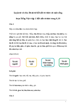 Soạn bài Luyện từ và câu: Danh từ  | Kết nối tri thức
