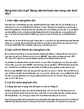 Mạng toàn cầu là gì? Mạng internet thuộc loại mạng nào dưới đây?