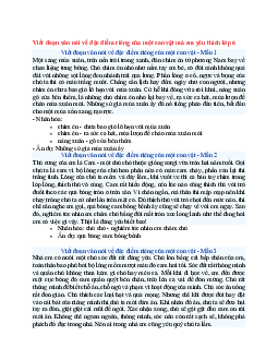 Văn mẫu lớp 6 Chân trời sáng tạo bài Viết đoạn văn nói về đặc điểm riêng của một con vật mà em yêu thích