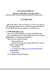 Bài tập thực hành: Giao Thức HTTP | Nhập môn An toàn máy tính | Trường Đại học Khoa học Tự nhiên, Đại học Quốc gia Hà Nội; Tuy