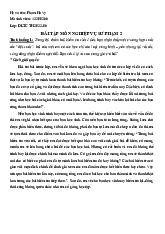 Bài Tập Môn Nghiệp vụ sư phạm | Đại học Thủ đô Hà Nội