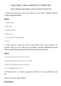 Language focus Unit 1 lớp 6 Towns and Cities trang 19 - Chân trời sáng tạo