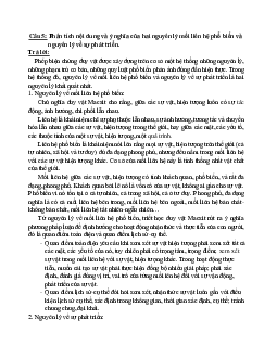 Câu hỏi ôn tập Chủ nghĩa Mác Lênin | Đại học y dược Huế