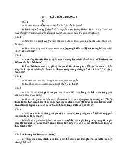 Câu hỏi chương 4 + 5 | Công nghệ phần mềm | Học viện Nông nghiệp Việt Nam