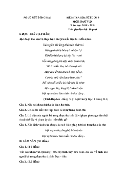 Đề thi học kì 1 lớp 9 môn Ngữ văn Sở GD&ĐT Đồng Nai năm học 2018 - 2019