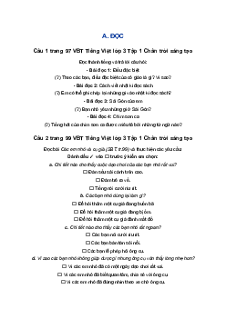 Giải Đánh giá cuối học kì 1 trang 97 VBT Tiếng Việt lớp 3 Tập 1 Chân trời sáng tạo