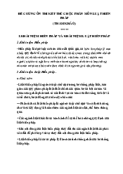 Đề cương tóm tắt môn Luật Hiến Pháp - Luật tố tụng dân sự | Học viện Cán bộ Thành phố Hồ Chí Minh