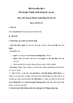 Văn mẫu lớp 6: Kể chuyện Thạch Sanh bằng lời của em - Chân Trời Sáng Tạo