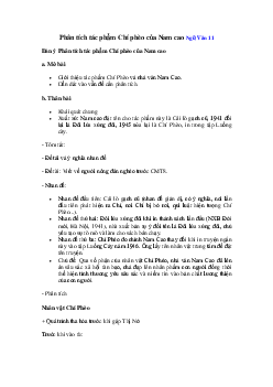 Phân tích tác phẩm Chí Phèo của Nam Cao | Văn mẫu 11 Cánh diều