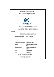 Báo cáo Lập trình di động - Công nghệ thông tin |  Trường đại học Điện Lực