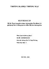 Thực trạng xâm phạm thương hiệu Petrolimex và giải pháp bảo vệ thông qua các điểm tiếp xúc thương hiệu | Bài thảo luận Quản trị thương hiệu 1
